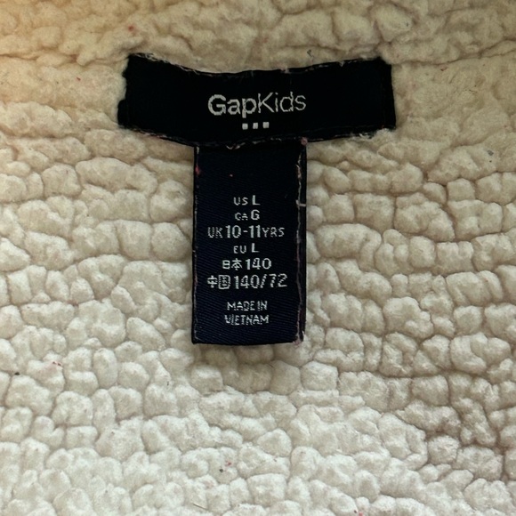 Girls Large GAP Sweater Faux Fur Lined Hood - Picture 5 of 6